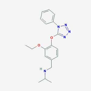 molecular formula C19H23N5O2 B275539 N-{3-ethoxy-4-[(1-phenyl-1H-tetrazol-5-yl)oxy]benzyl}propan-2-amine 