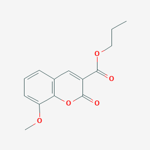 molecular formula C14H14O5 B2755394 Propyl 8-methoxy-2-oxochromene-3-carboxylate CAS No. 873857-48-8