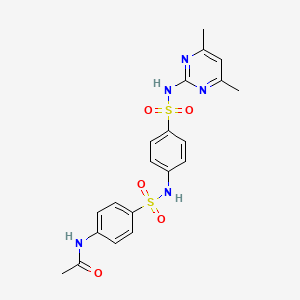 N-[4-({4-[(4,6-dimethylpyrimidin-2-yl)sulfamoyl]phenyl}sulfamoyl)phenyl]acetamide