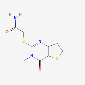 2-((3,6-Dimethyl-4-oxo-3,4,6,7-tetrahydrothieno[3,2-d]pyrimidin-2-yl)thio)acetamide