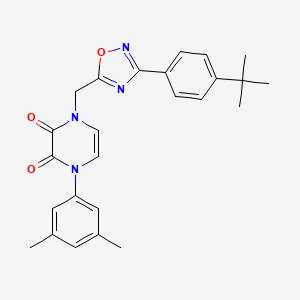 1-((3-(4-(tert-butyl)phenyl)-1,2,4-oxadiazol-5-yl)methyl)-4-(3,5-dimethylphenyl)pyrazine-2,3(1H,4H)-dione