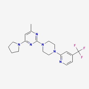4-Methyl-6-pyrrolidin-1-yl-2-[4-[4-(trifluoromethyl)pyridin-2-yl]piperazin-1-yl]pyrimidine