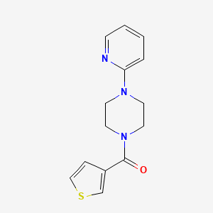 molecular formula C14H15N3OS B2755412 (4-(Pyridin-2-yl)piperazin-1-yl)(thiophen-3-yl)methanone CAS No. 926751-25-9