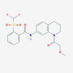 2-((difluoromethyl)sulfonyl)-N-(1-(2-methoxyacetyl)-1,2,3,4-tetrahydroquinolin-7-yl)benzamide