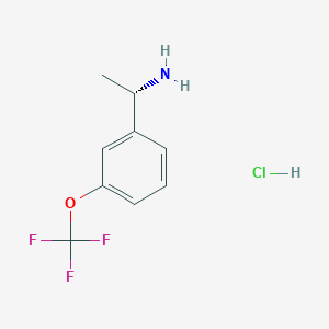 molecular formula C9H11ClF3NO B2755417 (S)-1-(3-(Trifluoromethoxy)phenyl)ethanamine hydrochloride CAS No. 1391567-48-8