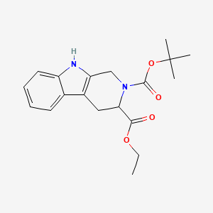 molecular formula C19H24N2O4 B2755422 2-O-Tert-butyl 3-O-ethyl 1,3,4,9-tetrahydropyrido[3,4-b]indole-2,3-dicarboxylate CAS No. 2103629-34-9