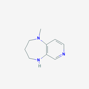 molecular formula C9H13N3 B2755427 1-Methyl-2,3,4,5-tetrahydro-1H-pyrido[3,4-b][1,4]diazepine CAS No. 1437433-62-9