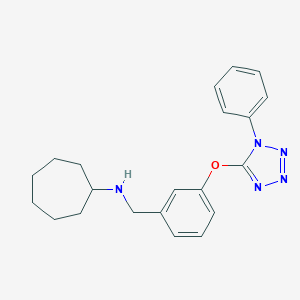 N-{3-[(1-phenyl-1H-tetrazol-5-yl)oxy]benzyl}cycloheptanamine