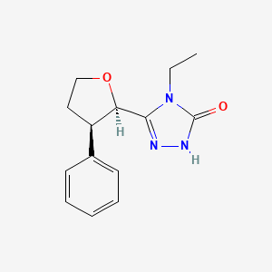 rac-4-ethyl-3-[(2R,3R)-3-phenyloxolan-2-yl]-4,5-dihydro-1H-1,2,4-triazol-5-one, cis