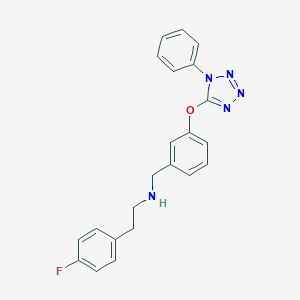 molecular formula C22H20FN5O B275545 [2-(4-fluorophenyl)ethyl]{3-[(1-phenyl-1H-tetrazol-5-yl)oxy]benzyl}amine 