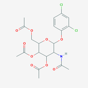 [3,4-Bis(acetyloxy)-6-(2,4-dichlorophenoxy)-5-acetamidooxan-2-yl]methyl acetate