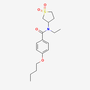 4-butoxy-N-(1,1-dioxidotetrahydrothiophen-3-yl)-N-ethylbenzamide