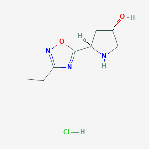 (3S,5R)-5-(3-ethyl-1,2,4-oxadiazol-5-yl)pyrrolidin-3-ol hydrochloride