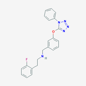 molecular formula C22H20FN5O B275546 [2-(2-fluorophenyl)ethyl]{3-[(1-phenyl-1H-tetrazol-5-yl)oxy]benzyl}amine 