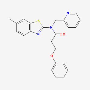 N-(6-methylbenzo[d]thiazol-2-yl)-3-phenoxy-N-(pyridin-2-ylmethyl)propanamide
