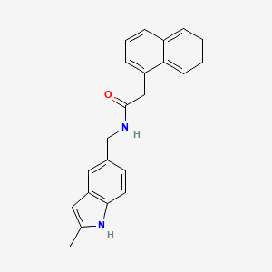 molecular formula C22H20N2O B2755465 N-((2-methyl-1H-indol-5-yl)methyl)-2-(naphthalen-1-yl)acetamide CAS No. 852136-76-6