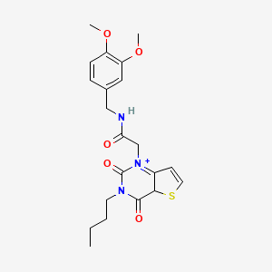 2-{3-butyl-2,4-dioxo-1H,2H,3H,4H-thieno[3,2-d]pyrimidin-1-yl}-N-[(3,4-dimethoxyphenyl)methyl]acetamide