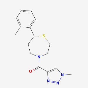 (1-methyl-1H-1,2,3-triazol-4-yl)(7-(o-tolyl)-1,4-thiazepan-4-yl)methanone