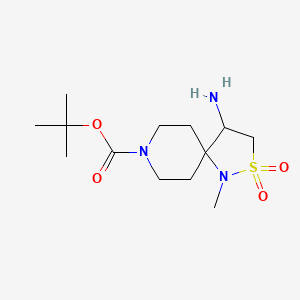 Tert-butyl 4-amino-1-methyl-2,2-dioxo-2lambda6-thia-1,8-diazaspiro[4.5]decane-8-carboxylate