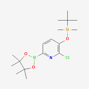 molecular formula C17H29BClNO3Si B2755474 3-t-Butyldimethylsilyloxy-2-chloropyridine-6-boronic acid pinacol ester CAS No. 2377610-68-7