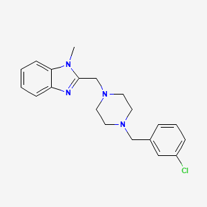 molecular formula C20H23ClN4 B2755475 2-((4-(3-chlorobenzyl)piperazin-1-yl)methyl)-1-methyl-1H-benzo[d]imidazole CAS No. 1170014-00-2