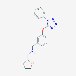 molecular formula C19H21N5O2 B275548 {3-[(1-phenyl-1H-tetrazol-5-yl)oxy]benzyl}(tetrahydrofuran-2-ylmethyl)amine 
