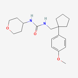 1-((1-(4-methoxyphenyl)cyclopentyl)methyl)-3-(tetrahydro-2H-pyran-4-yl)urea