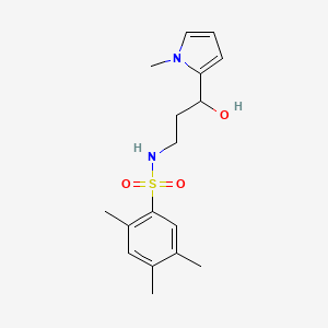 N-(3-hydroxy-3-(1-methyl-1H-pyrrol-2-yl)propyl)-2,4,5-trimethylbenzenesulfonamide