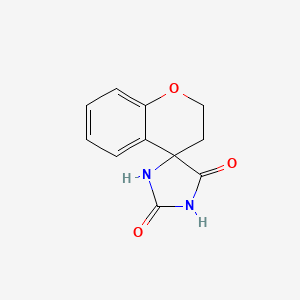 molecular formula C11H10N2O3 B2755486 Spiro[chroman-4,4'-imidazolidine]-2',5'-dione CAS No. 66892-54-4