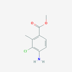 molecular formula C9H10ClNO2 B2755491 Methyl 4-amino-3-chloro-2-methylbenzoate CAS No. 1379314-33-6
