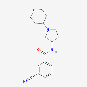 3-Cyano-N-[1-(oxan-4-yl)pyrrolidin-3-yl]benzamide