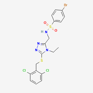 4-bromo-N-({5-[(2,6-dichlorobenzyl)sulfanyl]-4-ethyl-4H-1,2,4-triazol-3-yl}methyl)benzenesulfonamide