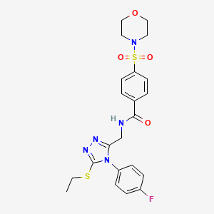 N-((5-(ethylthio)-4-(4-fluorophenyl)-4H-1,2,4-triazol-3-yl)methyl)-4-(morpholinosulfonyl)benzamide