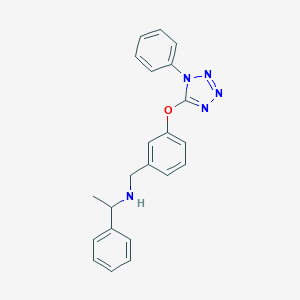 molecular formula C22H21N5O B275550 (1-phenylethyl){3-[(1-phenyl-1H-tetrazol-5-yl)oxy]benzyl}amine 