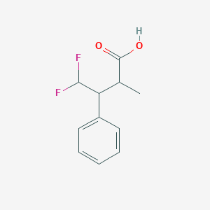 molecular formula C11H12F2O2 B2755500 4,4-Difluoro-2-methyl-3-phenylbutanoic acid CAS No. 2248389-26-4