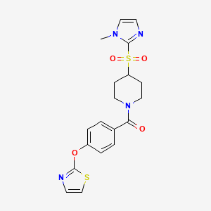 (4-((1-methyl-1H-imidazol-2-yl)sulfonyl)piperidin-1-yl)(4-(thiazol-2-yloxy)phenyl)methanone