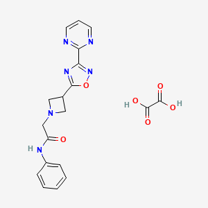 N-phenyl-2-(3-(3-(pyrimidin-2-yl)-1,2,4-oxadiazol-5-yl)azetidin-1-yl)acetamide oxalate