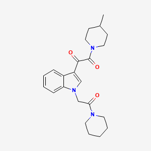 1-(4-Methylpiperidin-1-yl)-2-[1-(2-oxo-2-piperidin-1-ylethyl)indol-3-yl]ethane-1,2-dione