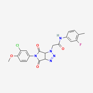 2-[5-(3-chloro-4-methoxyphenyl)-4,6-dioxo-4,5,6,6a-tetrahydropyrrolo[3,4-d][1,2,3]triazol-1(3aH)-yl]-N-(3-fluoro-4-methylphenyl)acetamide