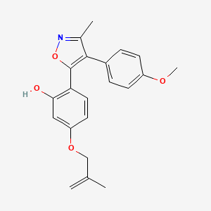 molecular formula C21H21NO4 B2755523 2-(4-(4-甲氧苯基)-3-甲基异噁唑-5-基)-5-((2-甲基丙烯基)氧基)酚 CAS No. 898913-97-8