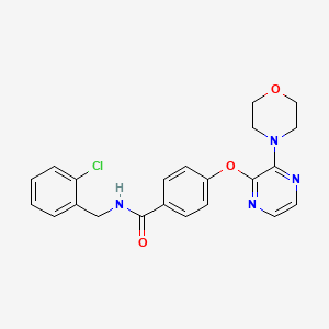 N-(2-chlorobenzyl)-4-((3-morpholinopyrazin-2-yl)oxy)benzamide