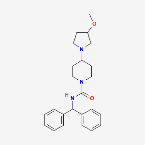 molecular formula C24H31N3O2 B2755536 N-benzhydryl-4-(3-methoxypyrrolidin-1-yl)piperidine-1-carboxamide CAS No. 2319639-62-6