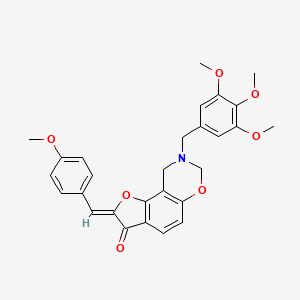 (Z)-2-(4-methoxybenzylidene)-8-(3,4,5-trimethoxybenzyl)-8,9-dihydro-2H-benzofuro[7,6-e][1,3]oxazin-3(7H)-one