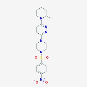 3-(2-Methylpiperidin-1-yl)-6-(4-((4-nitrophenyl)sulfonyl)piperazin-1-yl)pyridazine