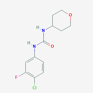 molecular formula C12H14ClFN2O2 B2755557 1-(4-Chloro-3-fluorophenyl)-3-(oxan-4-yl)urea CAS No. 2329330-72-3