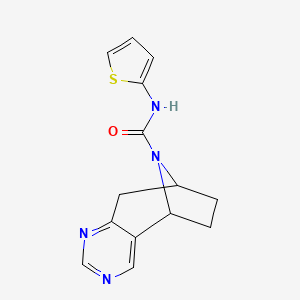 N-(thiophen-2-yl)-4,6,12-triazatricyclo[7.2.1.0^{2,7}]dodeca-2(7),3,5-triene-12-carboxamide