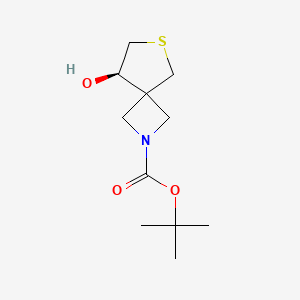 molecular formula C11H19NO3S B2755567 叔丁基(8R)-8-羟基-6-硫-2-氮杂螺[3.4]辛烷-2-羧酸酯 CAS No. 1340481-93-7