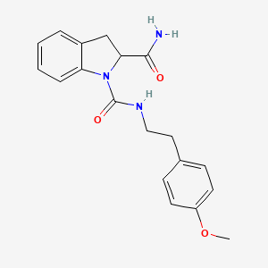 molecular formula C19H21N3O3 B2755569 N1-(4-methoxyphenethyl)indoline-1,2-dicarboxamide CAS No. 1100751-70-9