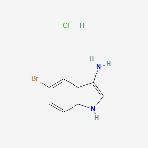 molecular formula C8H8BrClN2 B2755571 5-bromo-1H-indol-3-amine Hydrochloride CAS No. 1893457-72-1; 69343-99-3