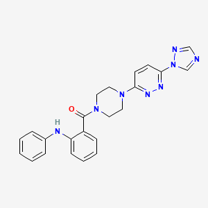(4-(6-(1H-1,2,4-triazol-1-yl)pyridazin-3-yl)piperazin-1-yl)(2-(phenylamino)phenyl)methanone